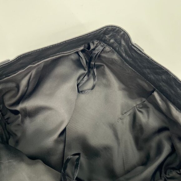 Ann Taylor Black Mid-Rise Leather Bootcut Pants | Size 6 - Picture 4 of 10